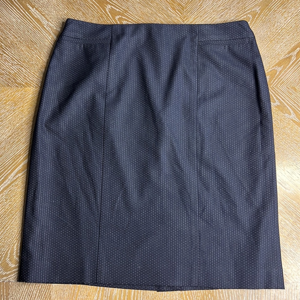 HALOGEN Navy White Dot Suit Professional Skirt 8